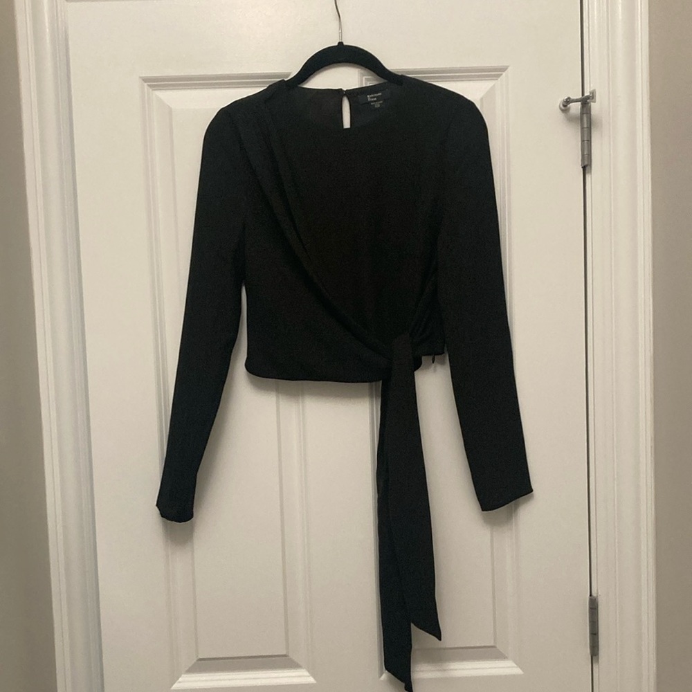 Guess Black Wrap Blouse